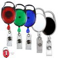 Carabiner Style Retractable Badge Reel with Metal Slip Clip Back (Blank)